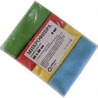 Салфетка из микрофибры 220гр/м2  29х29см 4 шт/упак